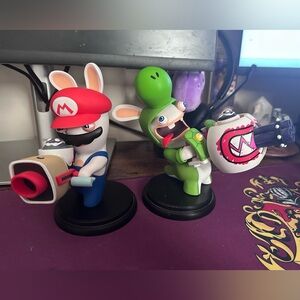 Mario and Yoshi Rabbids Figurines